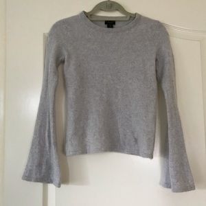 Bell sleeve cashmere sweater